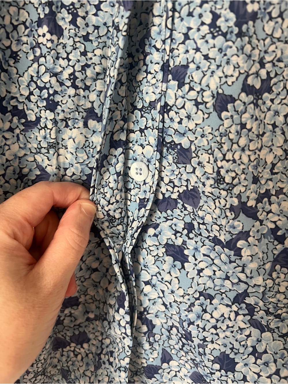 Tuckernuck Blue Hydrangea Royal Sleeveless Shirt Dress - Picture 10 of 13